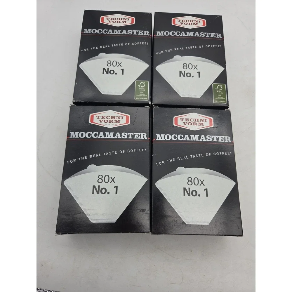 Moccamaster #1 Cup-One Filters White Paper 80-Count Boxes 4 Boixes - NEW
